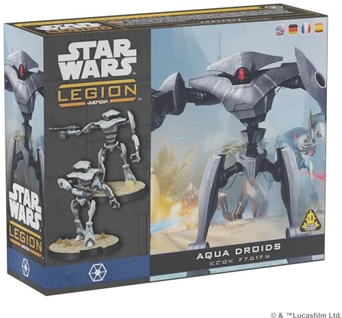 Atomic Mass | Gioco in miniatura di espansione Star Wars Legion Aqua Droid Unit in inglese per età 14+ | Gioco di guerra con lancio di dadi per 2 giocatori | Espansione per Star Wars Legion