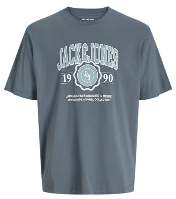 JACK & JONES JUNIOR Herren Jjmako Tee Ss Crew Neck Jnr, Stormy Weather, 140