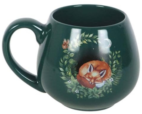 Something Different Renard endormi Mug Arrondi (taille unique) (Vert)