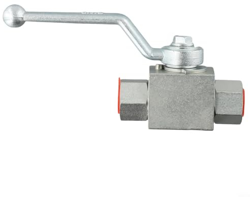 Honseadek Industrie-Hydraulik-Kugelhahn, 1/4 Zoll bis 1 Zoll, 500 bar Arbeitsdruck, manuelles 2-Wege-Ventil, für Wasser, Öl, Gas G1/4 G3/8 G1/2 G3/4 G1 (G1/4)