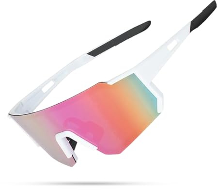 Sztqqing Lunette de Cyclisme Polarisées Homme et Femme Protection UV400 Anti-Vent Lunette de Soleil pour Outdoor pour Activités de Plein Air Comme le Cyclisme (rose)