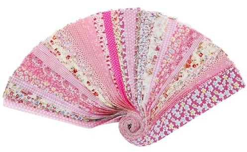 Jelly Roll Stoffrolle – Stoffstreifen für Jelly Roll, weich, für Kissenbezüge, Kleider, Taschen, gesteppte Kleidung