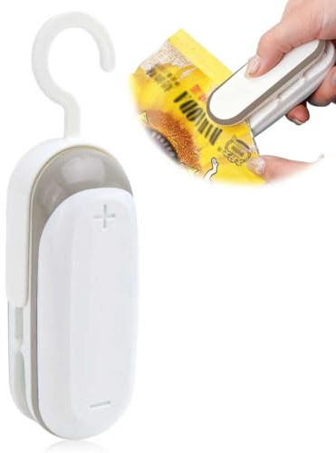 Rierousy Mini Folienschweißgerät, 2 in 1 Versiegelungsgerät, tüten verschließer, Versiegelungsmaschine für bag sealer and cutter Hand Vacuum Sealer für Beutel, Plastiktüten