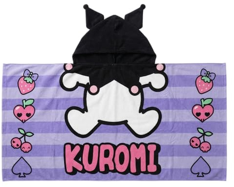 Kuromi - Toalla de playa o toalla de baño, 70 x 140 cm, con licencia oficial