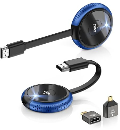 2026 Wireless HDMI Transmitter and Receiver 5.8G - HDMI Funkübertragung 4K-Dekodierung Kabellos Sender und Empfänger, für Audio Video von Laptop/TV Box/USBC/Kamera/PC auf Fernsehen/Beamer/Monitor