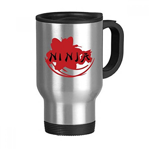 DIYthinker Japan Ninja Words Sakura Silhouette Stainless Steel Travel Mug Travel Mugs Gifts With Handles 13Oz