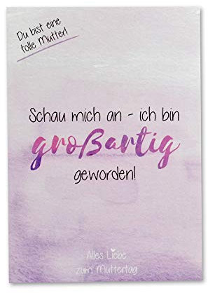 FEENSTAUB Lustige Muttertagskarte Geschenk zum Muttertag, Geschenk zum Muttertag witzige Karte für Mama, Karte für Muttertag, Glückwunschkarte Muttertag, Postkarte Mama, Muttertagsgeschenk Karte