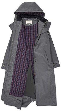 LightHouse Outback Women's Full-Length Waterproof Raincoat - Lightweight, Durable, Stylish - Perfect for Outdoor Adventures - Urban Grey - 18