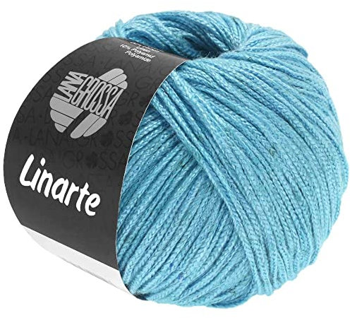 LANA GROSSA Linarte | Moderner Baumwoll/Leinen-Klassiker | Handstrickgarn aus 40% Microfaser (Viscose), 30% Baumwolle, 20% Leinen & 10% Polyamid | 50g Wolle zum Stricken & Häkeln | 125m Garn FB90