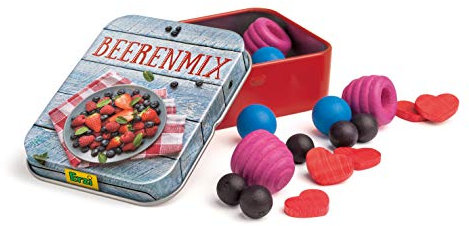 Erzi 18445 Beerenmischung aus Holz in der Dose, Kaufladenartikel für Kinder, Rollenspiele