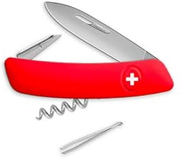 SWIZA D01 Rouge Matte Couteau Suisse Adulte Unisexe, 75mm