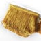 RAILONCH 10 Meter DIY Fransen Tanzfransen Geschnitten Fransenborte, Fransenband fur DIY Nähzubehör KostümTrimmen Apparel Lateinisches (Dunkles Gold,10cm)