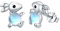 Hase Ohrringe Sterling Silber 925 Ohrringe Tier Kinder Hasen Ohrstecker für Mädchen Regenbogen Mondstein Ohrringe für Damen Mutter Tochter