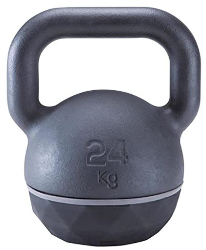 PIAOLING Gummi-beschichtete Gusseisen-Kettlebell-Gewichte, ideal für Ganzkörper-Training und Krafttraining (Größe : 24kg)