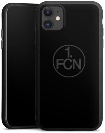 Premium Silikon Hülle kompatibel mit Apple iPhone 11 Handyhülle schwarz Case Logo 1. FCN 1. FC Nürnberg