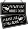 Putuo Decor Please Use Other Door Sign doppelseitiges Exit Schild für Business, Büro, Geschäfte, Restaurant, 25,4 x 12,7 cm, PVC-Hängeschild – Schwarz und Weiß