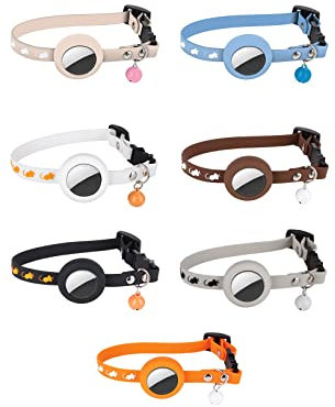 iPCA Apple AirTag Cat Collar, Cat Collar Accessory for Apple Air Tag, AirTag Holder Cat Accessory, Cat Collar with Bell and Quick Release for Apple Tag, AirTag Case Cat Accessories with Quick Release