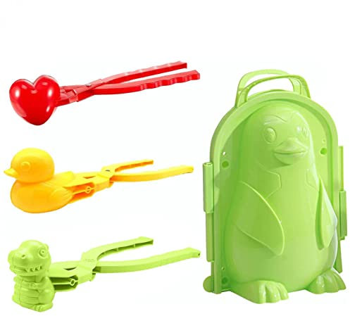 Schneeballzange Set Herz Kinder Pinguin Ente Schneemann Dino Rund Kugel Schneeball Former Mädchen Junge Cartoon Schneeball Maker Spielzeug Winter Outdoor