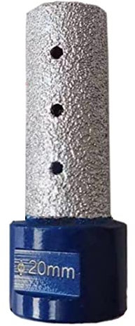 Trépan de Fraisage Diamantée 20mm Peu de perceuse à sec de noyau de diamant Brasé Sous Vide, Trépans avec Filetage M14 pour Perçage à sec pour Verre, Carrelage, Céramique, Marbre, Porcelaine de Coupe