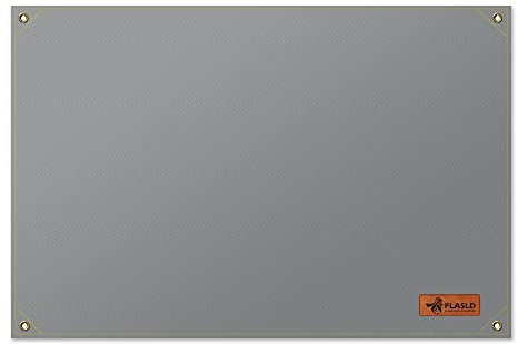 FLASLD Manta de Soldadura Resistente de 183 x 244 cm, Manta ignífuga con Revestimiento de Silicona Grande Que Protege el área de Trabajo de chispas, Tela ignífuga de hasta 2000 °F