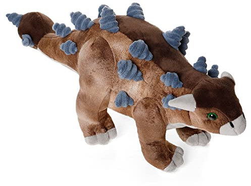 Dinosaurier-Plüschtier, Ankylosaurus-Stofftier-Überwurf-Plüsch-Kissenpuppe, weiches graues, Flauschiges Freund-Umarmungskissen – Geschenk für jedes Alter und jeden Anlass