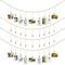 Wandbehang Fotodisplay mit Holzperlen Girlande 1,2 m Boho Collage Bilderrahmen DIY Bilderrahmen Set mit 9 Holzklammern für rustikales Landhaus, Büro Kinderzimmer Zimmer Dekoration (4 Stück)