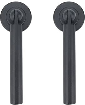 KUMGROT 2 Stück hängende Schubladengriffe aus Porzellan für Schränke, Schmuck, Schrankknöpfe, moderner Stil, Schrank, Hardware für Küche, Schrank, Kommode, Schwarz in Tropfenform