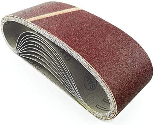 BSBe® 75 x 457mm Gewebe-Schleifbänder 10x Korn 80 für Bandschleifmaschinen, Hochwertige Profi-Qualität