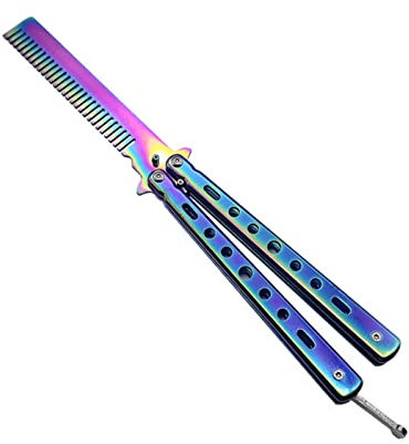 Butterfly Kamm Schmetterlings-Kamm Faltbarer Taschenkamm Frühlings Haar Kamm für Haar Barberkamm Haarstyling Zubehör Training Schmetterling Stil Kamm (Bunte)
