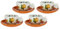 THUN, Set di 4 Tazzine da Caffè in Porcellana con Decorazione Floreale Ispirata ai Prati dell'Alto Adige, Linea Happy Country, Capacità 10.5 cl, Piattino Ø 12 cm