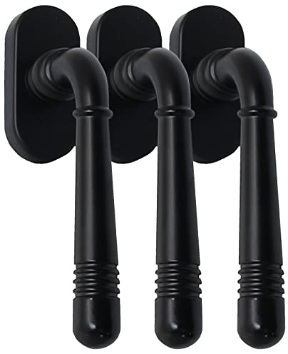 Fenstergriff 3 x FG - Helena 2314 Schwarz PVD Rasterolive Fensterbeschlag Drücker