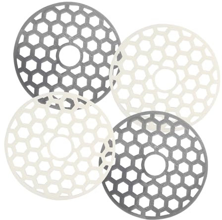 Qrity 4 Piezas Coladores de Drenaje, Tapa Protector de Drenaje, Coladores de Desagüe de Fregadero para Baño, para Fregadero de Ducha, Gris + Blanco