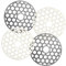 Qrity 4 Piezas Coladores de Drenaje, Tapa Protector de Drenaje, Coladores de Desagüe de Fregadero para Baño, para Fregadero de Ducha, Gris + Blanco