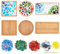 WEBEEDY 3 Set DIY-Mosaik-Untersetzer-Set Bastel-Untersetzer Glasuntersetzer Machen Sie Ihr Eigenes Mosaik-Projekt Kunstplatte Mosaik-Untersetzer-Herstellungsset Für GetränkeTabletts