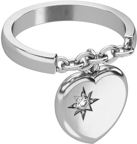 Island Soul Heart Ring, Ringe Frauen, Schmuck Damen, Silberringe Damen 925, Silber Ringe 925 Frauen, Schmuck Silber, Damenring Silber 925, Ring mit Stein (18.5)