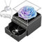 Yamonic Festa della Mamma Idee Regalo, Migliore Mamma del Mondo, Rosa Eterna Con Collana, Rosa Stabilizzata Vera, Compleanno, Blu-viola