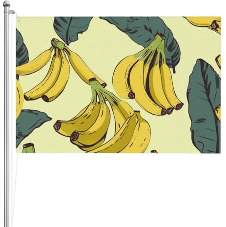 Flagge mit Bananen-Druck, 1,2 x 1,8 m, große Gartenflaggen, Valentinstag, Zaunbanner, Urlaub, Winter, lustige Flaggen, Hof, dekorative Flaggen für draußen, Innenbereich, Party, Heimdekoration