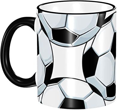 Tazas De Cerámica 330ml, Fútbol Balones De Fútbol Deportes Taza De Regalo Mujeres Tazas De Desayuno Moderna Tazas Graciosas, Para Oficina, Hogar, Deportista