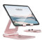Nulaxy Dual Foldable Tablet Stand, Fully Adjustable Desktop Holder, Compatible with iPad Pro/Mini, iPhone Pro/Max/Plus, Nexus, Rose Gold