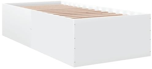 vidaXL Bettgestell Weiß 90x200 cm Holzwerkstoff