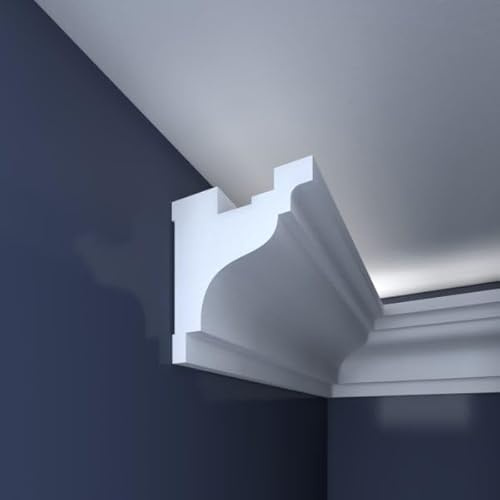 Set of 3 profilé décoratif en polystyrène led XPS -BL09