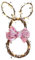 Kleine Tannenzapfen Ostern Handgemachte Rattan Dekoration Kaninchen Form Kranz DIY Kranz Faltbare Rattan Kaninchen Anhänger Licht Tür (C, One Size)