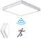 OPPEARL [2 Stücke] LED Deckenleuchte mit Radar Bewegungsmelder, 18W 1800LM 4000K Lampe mit Bewegungsmelder innen, IP44 LED Deckenlampe Flach für Treppe Balkon Flur Keller, 23 * 23 * 2.4cm