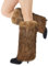 XEPST Jambières en Peluche pour Femme, Jambes en Fourrure d'hiver Manchettes, Couvre-jambes Doux et Sexy en Fourrure, Longues Bottes Manchettes pour Femmes, Café + Noir