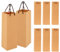 MORAINJAY 8 Pièces Pochette Cadeaux Bouteilles,Marron Sacs Cadeaux de Bouteilles de Vin en Papier Kraft avec Poignées,Emballage Bouteille Vin et Champagne pour Noël, Mariage, Anniversaire Fête