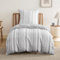 BEDSURE Bettwäsche 135x200 2teilig Bettbezug - Bettwäsche-Sets 135 x 200 cm mit Kissenbezug 80x80 cm, ÖKO-TEX Wendebettwäsche Bedding Grau Streifen Muster für Einzelbett mit Reißverschluss