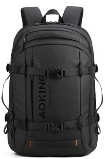 Aoking Unisex Rucksack Polyester Vegan Produkt Fashion Produkt SN2671 Schwarz 34,5x15x48,5 cm