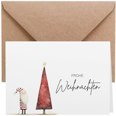 ZETTMANN® 20er Premium Weihnachtskarten mit Umschlag Set - 10 Weihnachtskarten und 10 Umschläge - Grußkarten zu Weihnachten (Frohe Weihnachten)