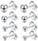 4 Paar Ohrstecker Set 3-6mm Kugel Ohrstecker Silber,20G Chirurgenstahl Medizinische Ohrstecker Knorpel Ohrstecker für Damen und Herren Mehrfache Piercings Schmuck