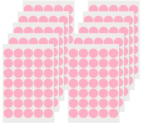 FINDAT Pink Round Labels 25 mm Colour Coding Circle Dot Stickers Vinyl Waterproof Self-Adhesive Removable Sticky Name Tags for Home Office Business 350 Pack